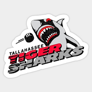 Retro Tallahassee Tiger Sharks Hockey 1995 Sticker